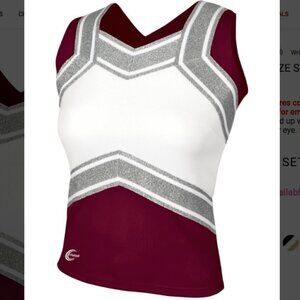 CHASSE Blaze Shell Top in Dark Red Silver